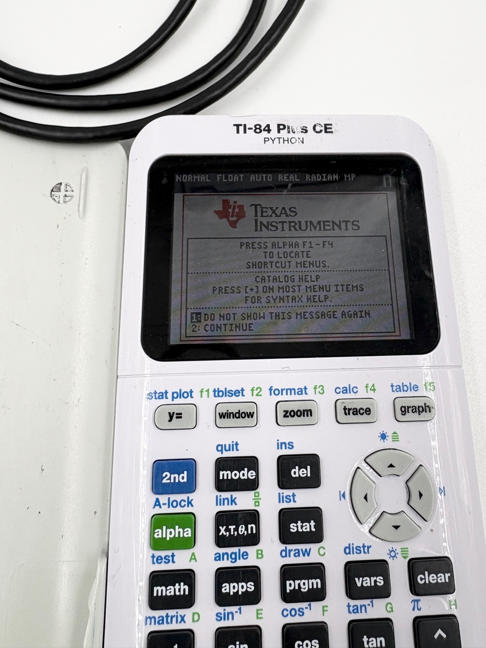 Texas Instruments TI-84 Plus Python Graphing Calculator  White W/ Charger Works - Picture 2 of 6